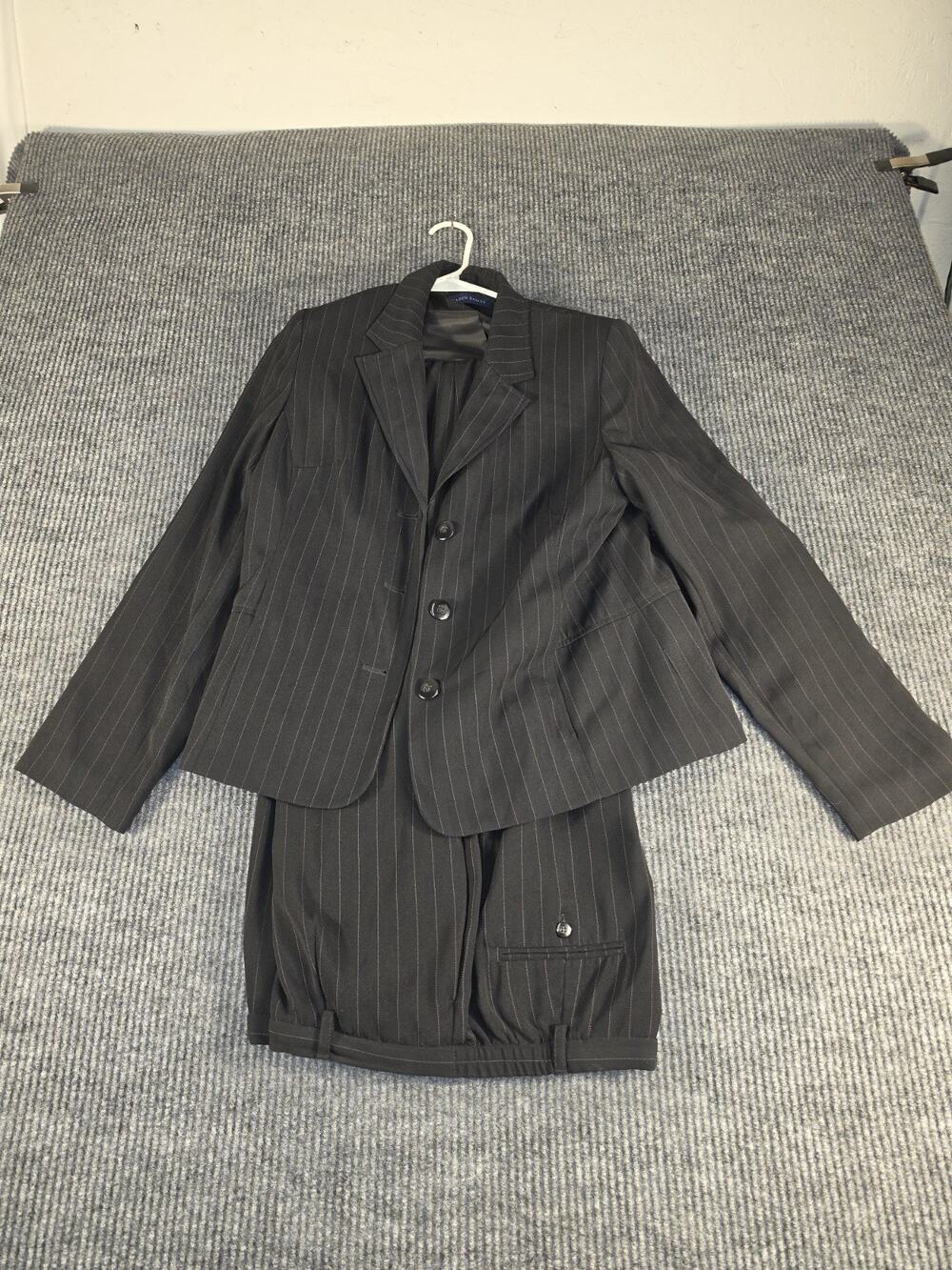 Karen Scott Women's Black Stripe Pant Suit. Size 14